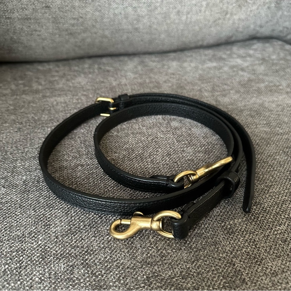 Coach 1/2” Black Leather Purse Strap